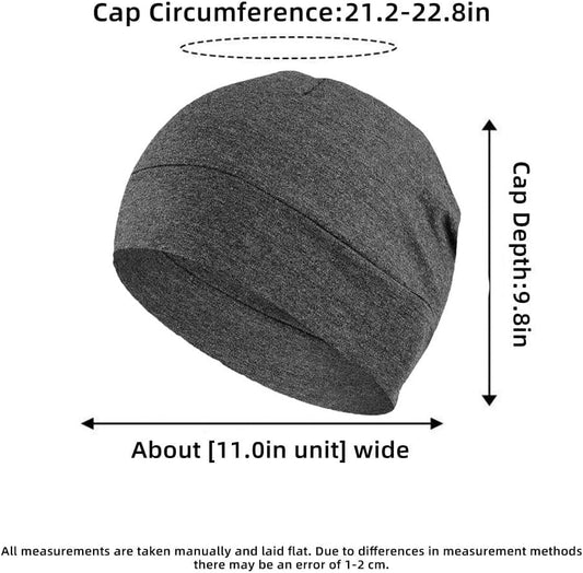 Breathable Cotton Skull Caps for Men & Women. Lightweight Beanie Hat Grey | Breathable Cotton Skull Caps for Men & Women.